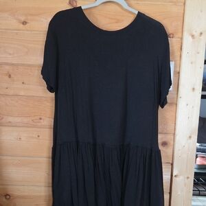 Black Boutique Peplum Tunic Top